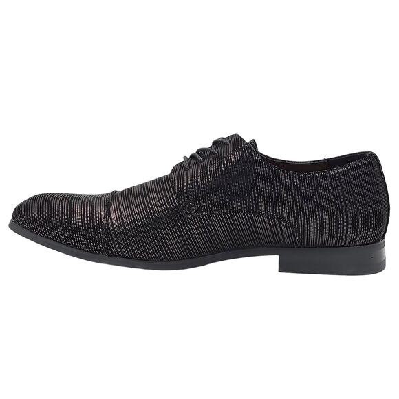 Tallia Men Lace Up Cap Toe Derby Oxfords Danilo Size US 9.5M Black Striped main image 5